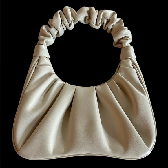 JW Pei NWOT Gabbi Ruched Faux Leather Hobo in Ivory. - Picture 2 of 4